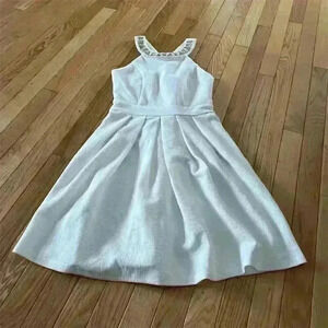 Francesca's Women's White Sleeveless Halter Mini Dress Size S